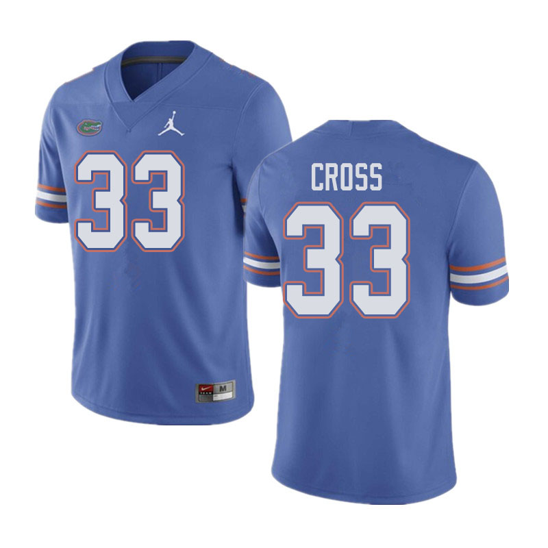 Jordan Brand Men #33 Daniel Cross Florida Gators College Football Jerseys Sale-Blue - Click Image to Close